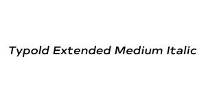 Typold Extended Medium Italic Font