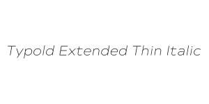 Typold Extended Thin Italic Font