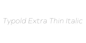 Typold Extra Thin Italic Font