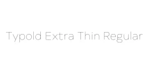 Typold Extra Thin Regular Font
