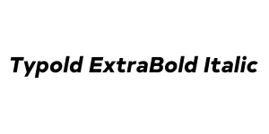 Typold ExtraBold Italic Font