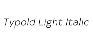 Typold Light Italic Font