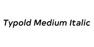 Typold Medium Italic Font