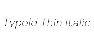 Typold Thin Italic Font