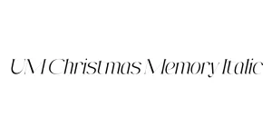 UM Christmas Memory Italic Font