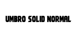 Umbro Solid Normal Font