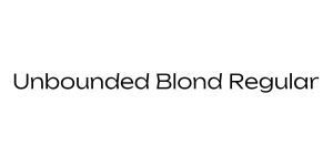 Unbounded Blond Regular Font
