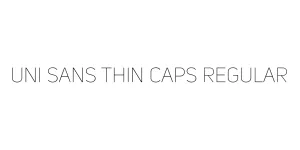 Uni Sans Thin CAPS Regular Font