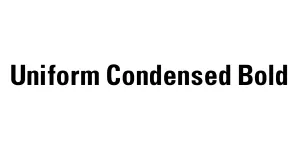 Uniform Condensed Bold Font