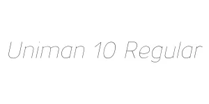 Uniman 10 Regular Font