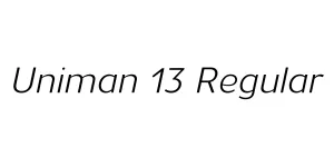 Uniman 13 Regular Font