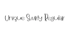Unique Swirly Regular Font