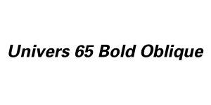 Univers 65 Bold Oblique Font