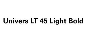 Univers LT 45 Light Bold Font