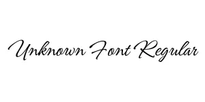 Unknown Font Regular Font
