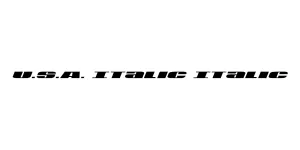 U.S.A. Italic Italic Font