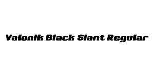 Valonik Black Slant Regular Font