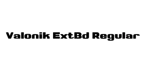 Valonik ExtBd Regular Font