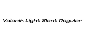 Valonik Light Slant Regular Font