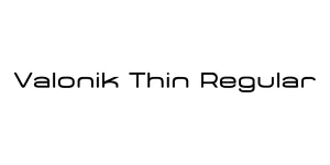 Valonik Thin Regular Font
