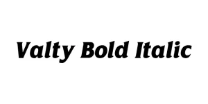 Valty Bold Italic Font