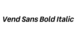 Vend Sans Bold Italic Font