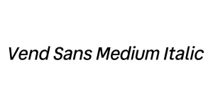 Vend Sans Medium Italic Font