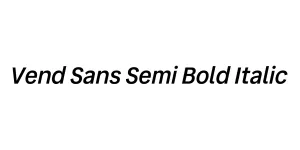 Vend Sans Semi Bold Italic Font