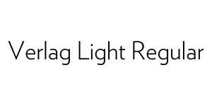 Verlag Light Regular Font