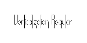 Verticalization Regular Font