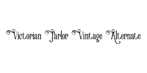 Victorian Parlor Vintage Alternate Font