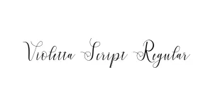 Violetta Script Regular Font