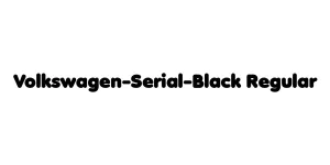 Volkswagen-Serial-Black Regular Font