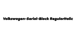 Volkswagen-Serial-Black RegularItalic Font