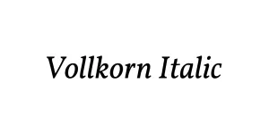 Vollkorn Italic Font