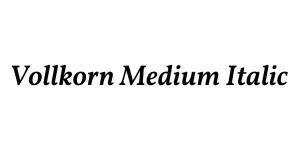 Vollkorn Medium Italic Font