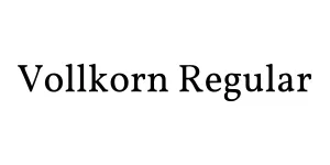 Vollkorn Regular Font