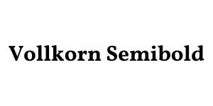 Vollkorn Semibold Font