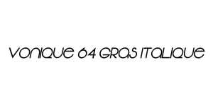 Vonique 64 Gras Italique Font