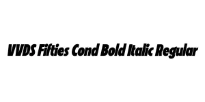 VVDS Fifties Cond Bold Italic Regular Font
