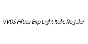 VVDS Fifties Exp Light Italic Regular Font