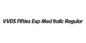 VVDS Fifties Exp Med Italic Regular Font