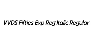 VVDS Fifties Exp Reg Italic Regular Font