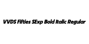 VVDS Fifties SExp Bold Italic Regular Font