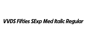 VVDS Fifties SExp Med Italic Regular Font