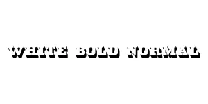 White Bold Normal Font