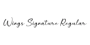 Wings Signature Regular Font