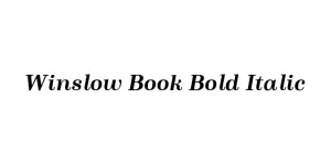 Winslow Book Bold Italic Font