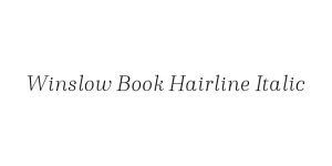 Winslow Book Hairline Italic Font