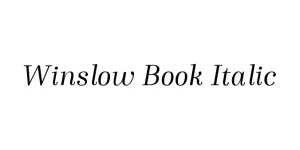 Winslow Book Italic Font